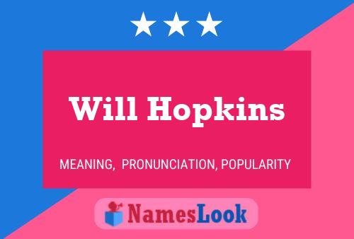 Will Hopkins 名字海报