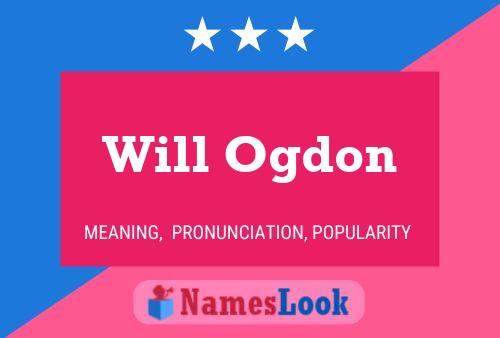 Will Ogdon 名字海报