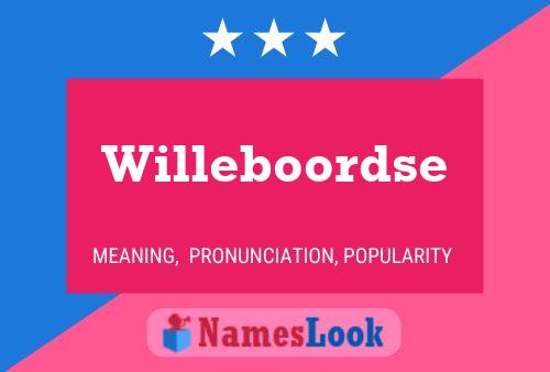 Willeboordse 名字海报