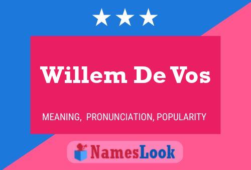 Willem De Vos 名字海报