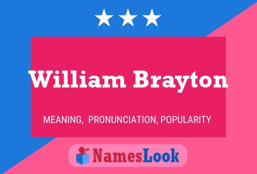 William Brayton 名字海报