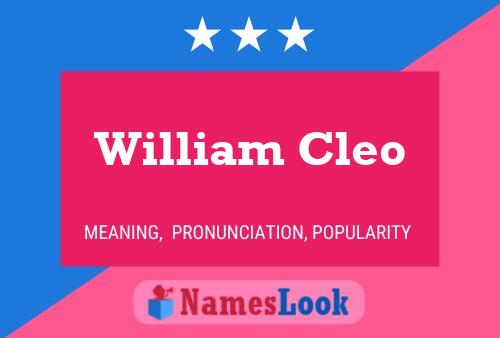 William Cleo 名字海报