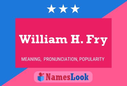 William H. Fry 名字海报