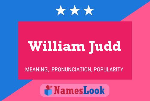 William Judd 名字海报