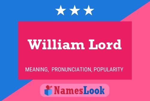 William Lord 名字海报