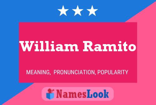 William Ramito 名字海报