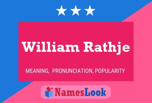 William Rathje 名字海报