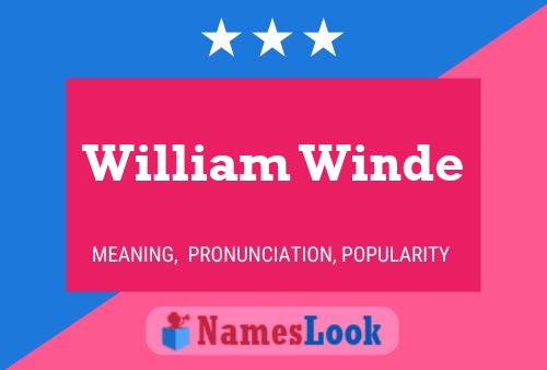 William Winde 名字海报