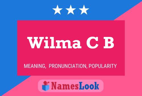 Wilma C B 名字海报