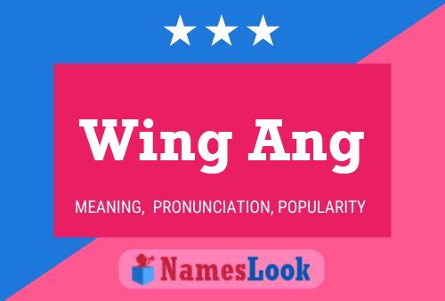 Wing Ang 名字海报