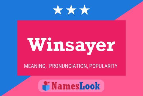 Winsayer 名字海报