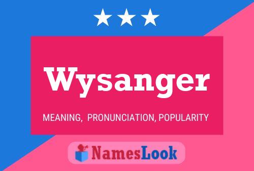 Wysanger 名字海报