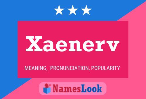 Xaenerv 名字海报