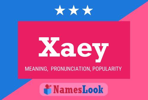 Xaey 名字海报