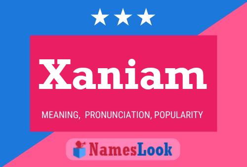 Xaniam 名字海报