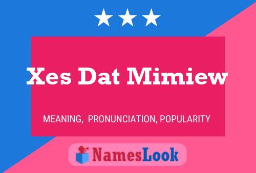 Xes Dat Mimiew 名字海报