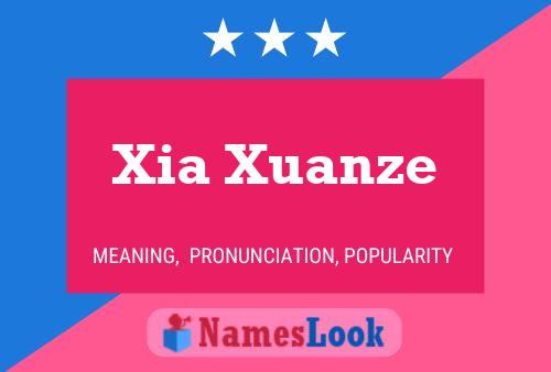 Xia Xuanze 名字海报