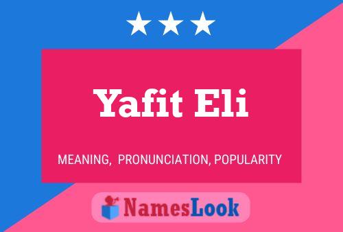 Yafit Eli 名字海报