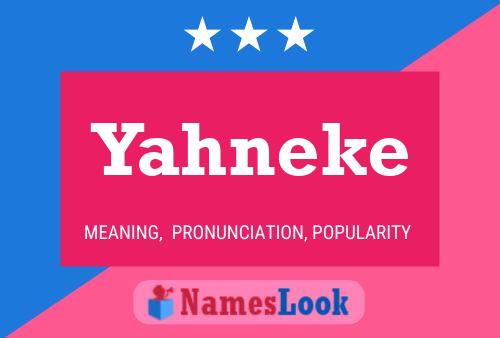 Yahneke 名字海报