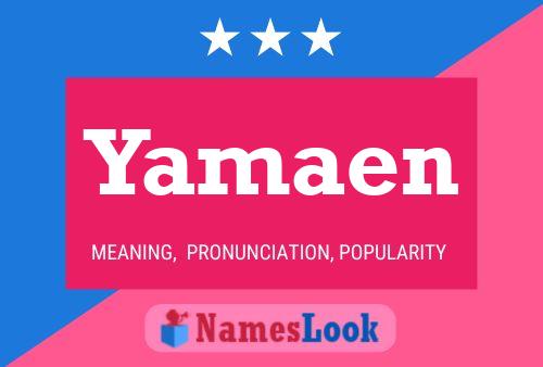 Yamaen 名字海报