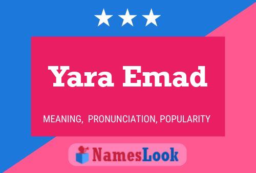 Yara Emad 名字海报