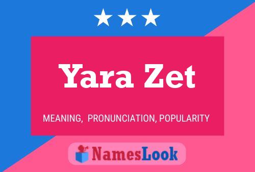 Yara Zet 名字海报