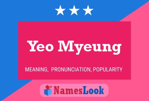 Yeo Myeung 名字海报