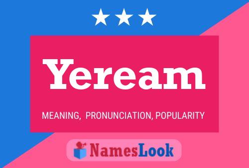 Yeream 名字海报