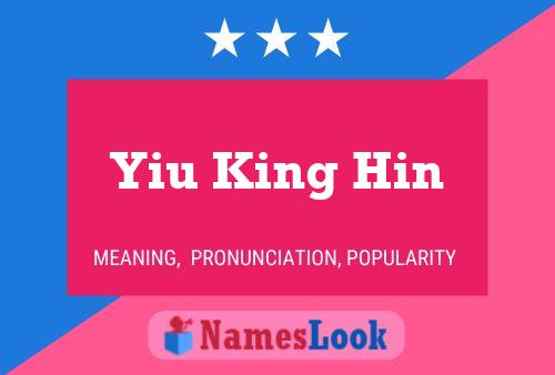 Yiu King Hin 名字海报