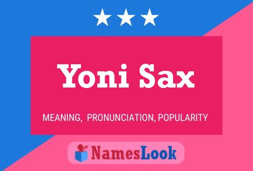 Yoni Sax 名字海报