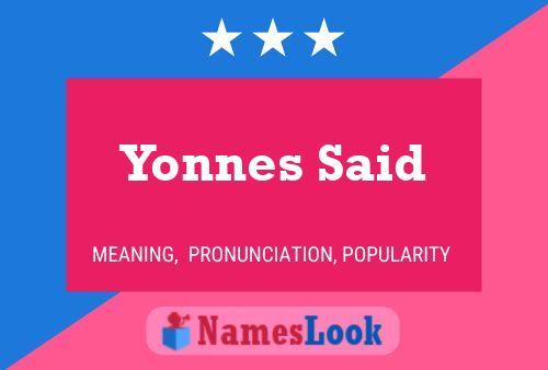 Yonnes Said 名字海报