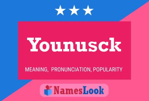 Younusck 名字海报