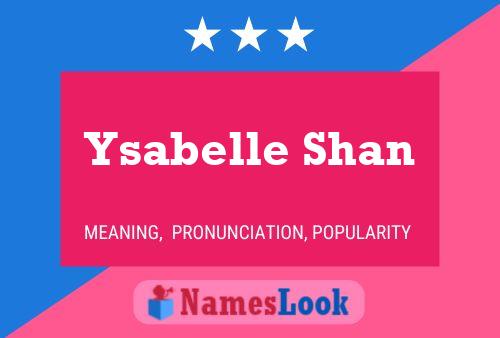 Ysabelle Shan 名字海报