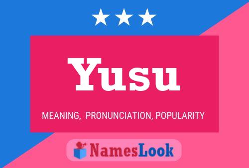 Yusu 名字海报