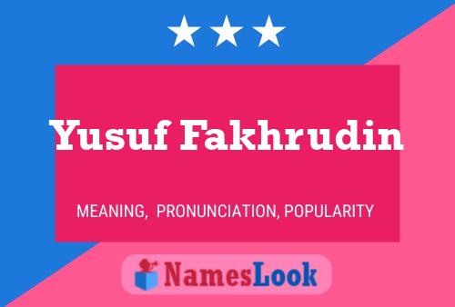 Yusuf Fakhrudin 名字海报