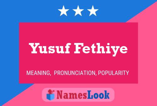 Yusuf Fethiye 名字海报