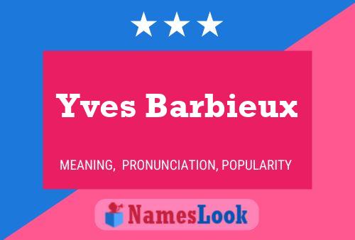 Yves Barbieux 名字海报