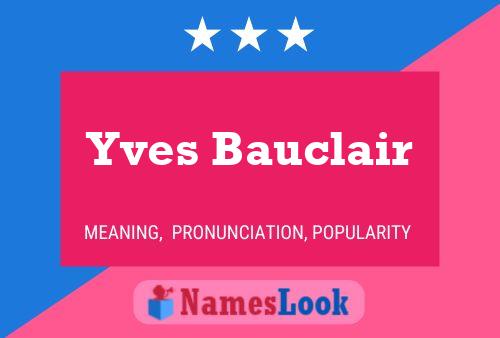 Yves Bauclair 名字海报