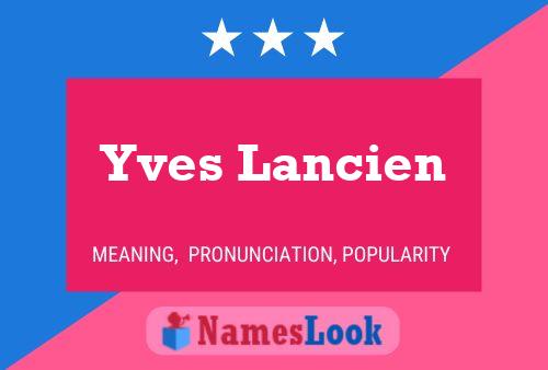 Yves Lancien 名字海报