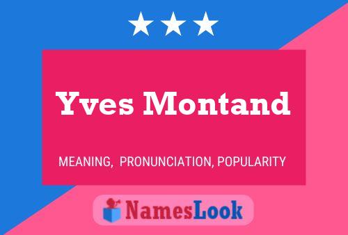 Yves Montand 名字海报