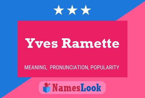 Yves Ramette 名字海报