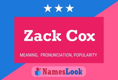 Zack Cox 名字海报