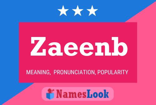 Zaeenb 名字海报