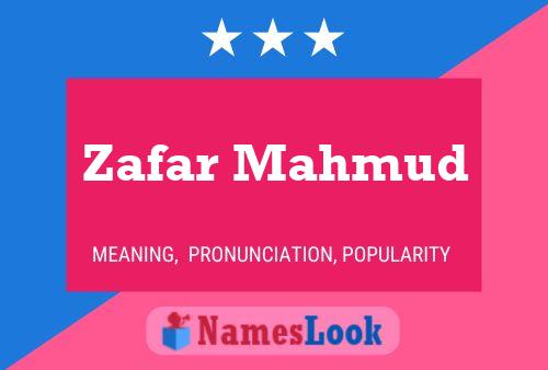 Zafar Mahmud 名字海报