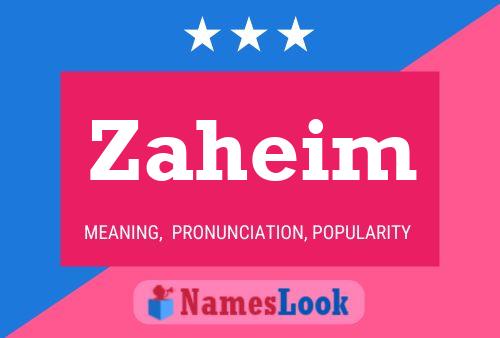 Zaheim 名字海报