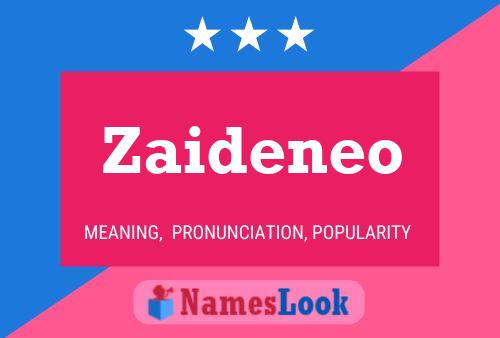 Zaideneo 名字海报