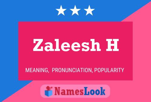 Zaleesh H 名字海报