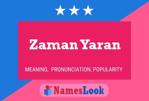 Zaman Yaran 名字海报