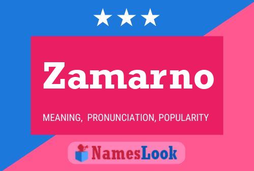 Zamarno 名字海报