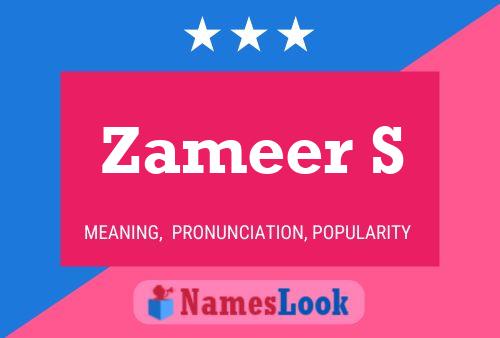 Zameer S 名字海报